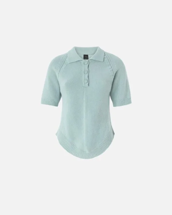 Polo in maglia di misto lana e cachemire feldispato