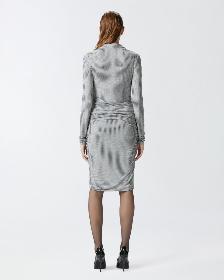 Polo maniche lunghe jersey con strass - immagine 5