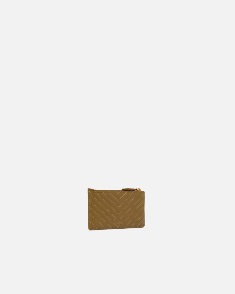 Porta carte chevron con zip - immagine 2