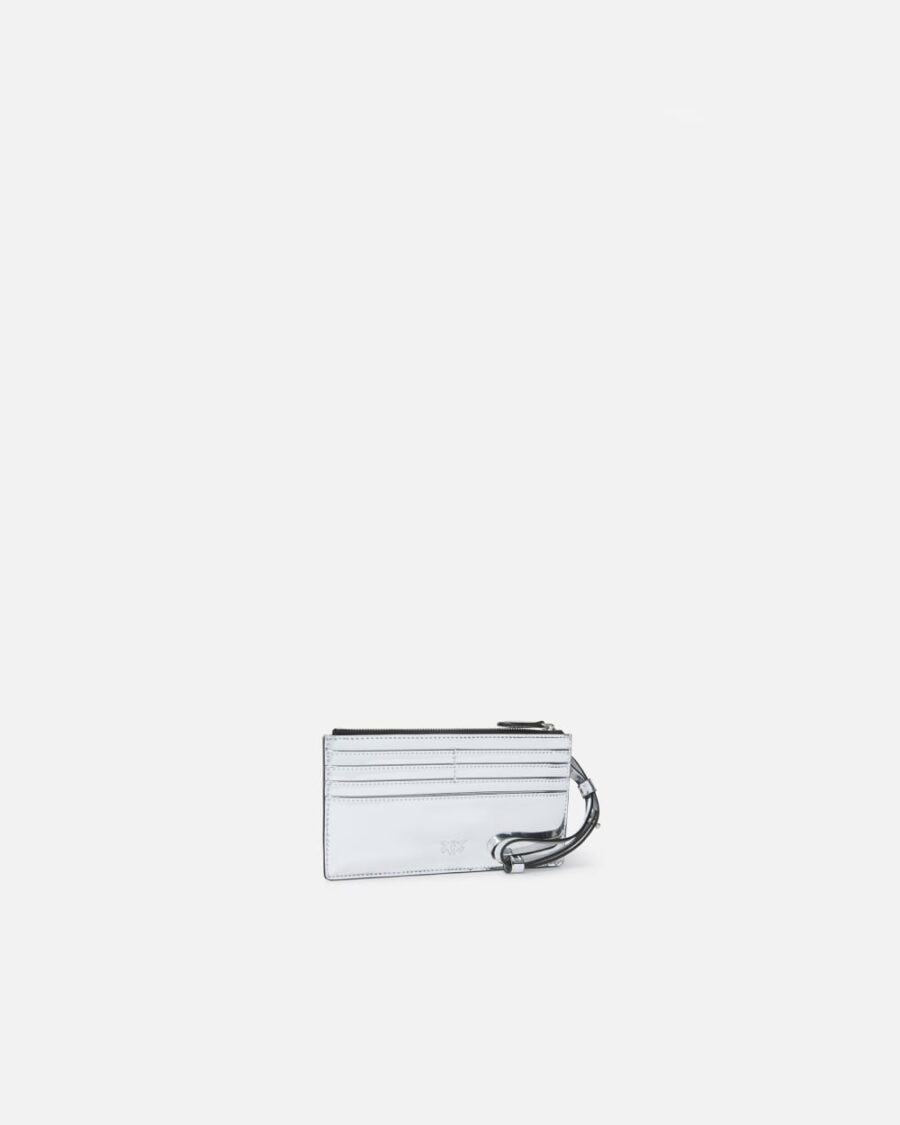 Porta carte effetto specchio con strass - immagine 2