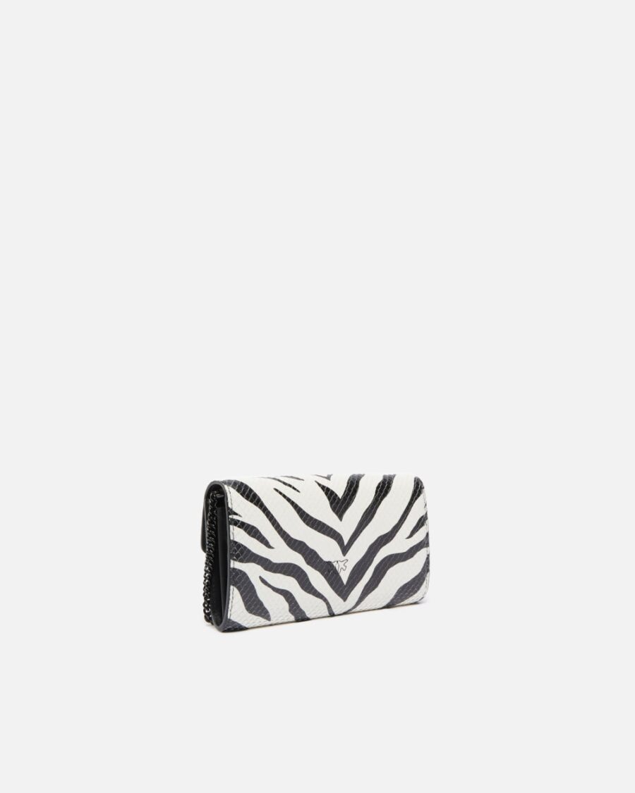 Zebra-patterned wallet with shoulder strap - Image 2