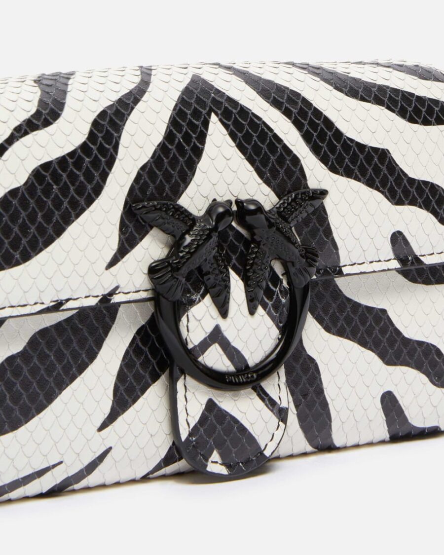 Zebra-patterned wallet with shoulder strap - Image 3
