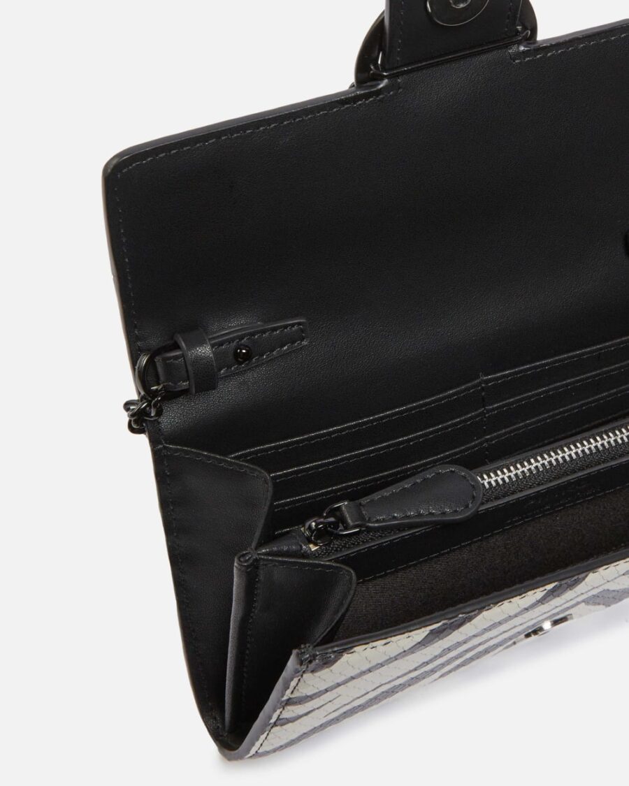 Zebra-patterned wallet with shoulder strap - Image 4