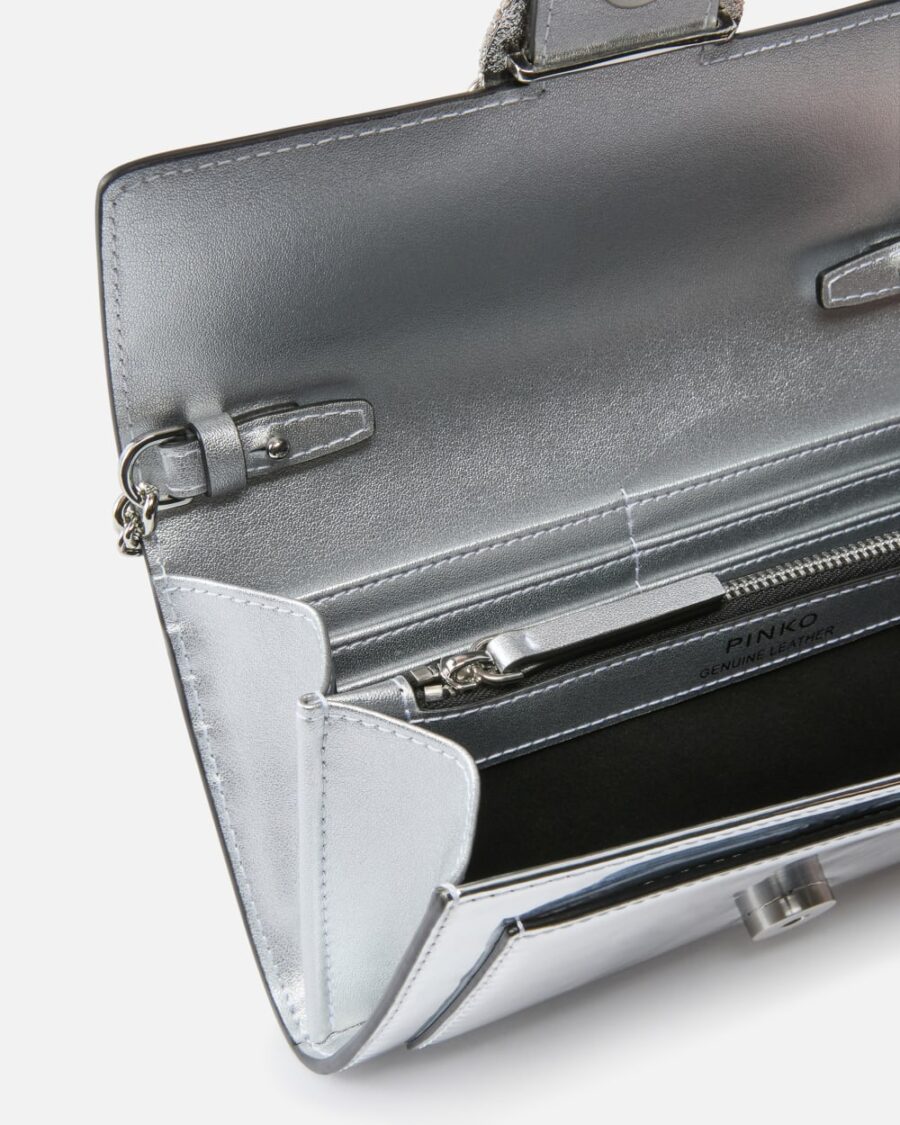 Love Bag mirror-finish wallet with shoulder strap - Image 4