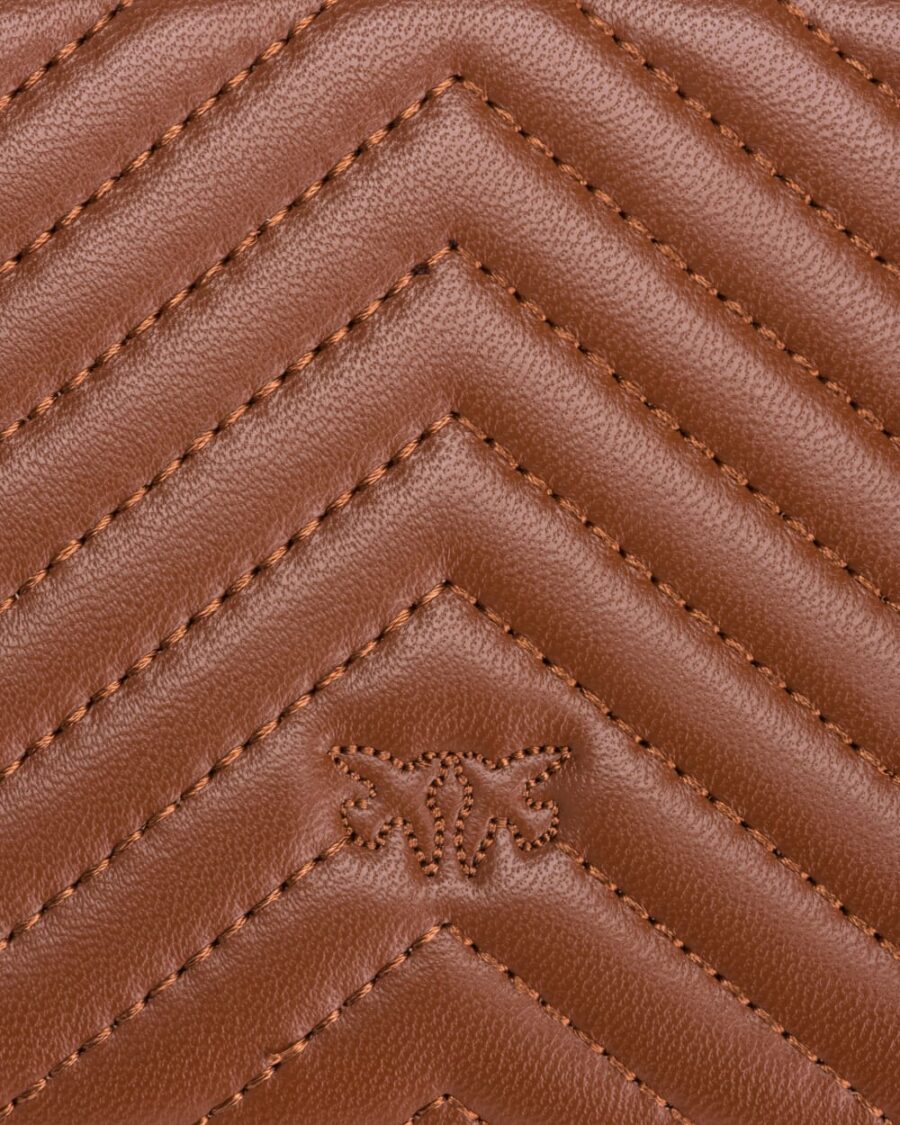 Portafoglio quadrato zip-around nappa trapuntata - immagine 6