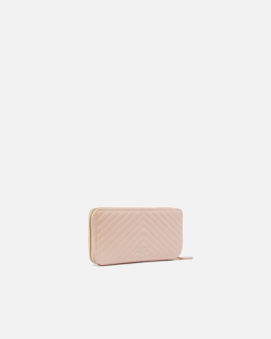 Zip-around wallet in chevron-patterned nappa leather - Image 2