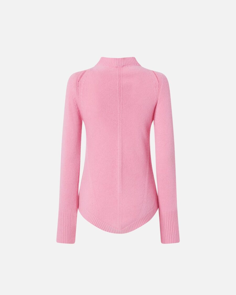 Pullover in maglia di misto cachemire collo alto - immagine 2
