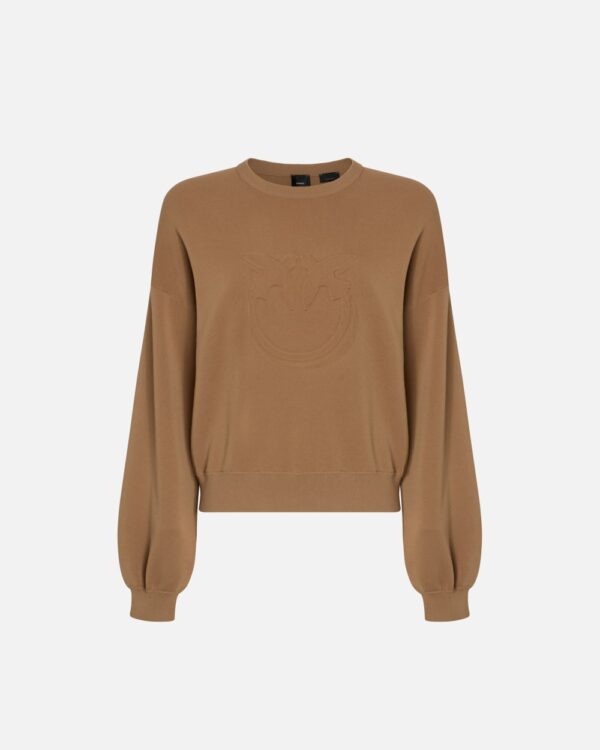 Pullover with Love Birds logo scoiattolo chiaro