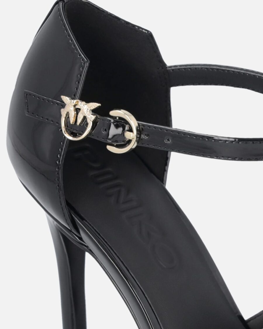Shiny shoes with heel and front strap - Image 4
