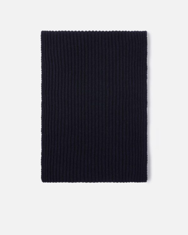 Sciarpa in lana e cachemire a coste