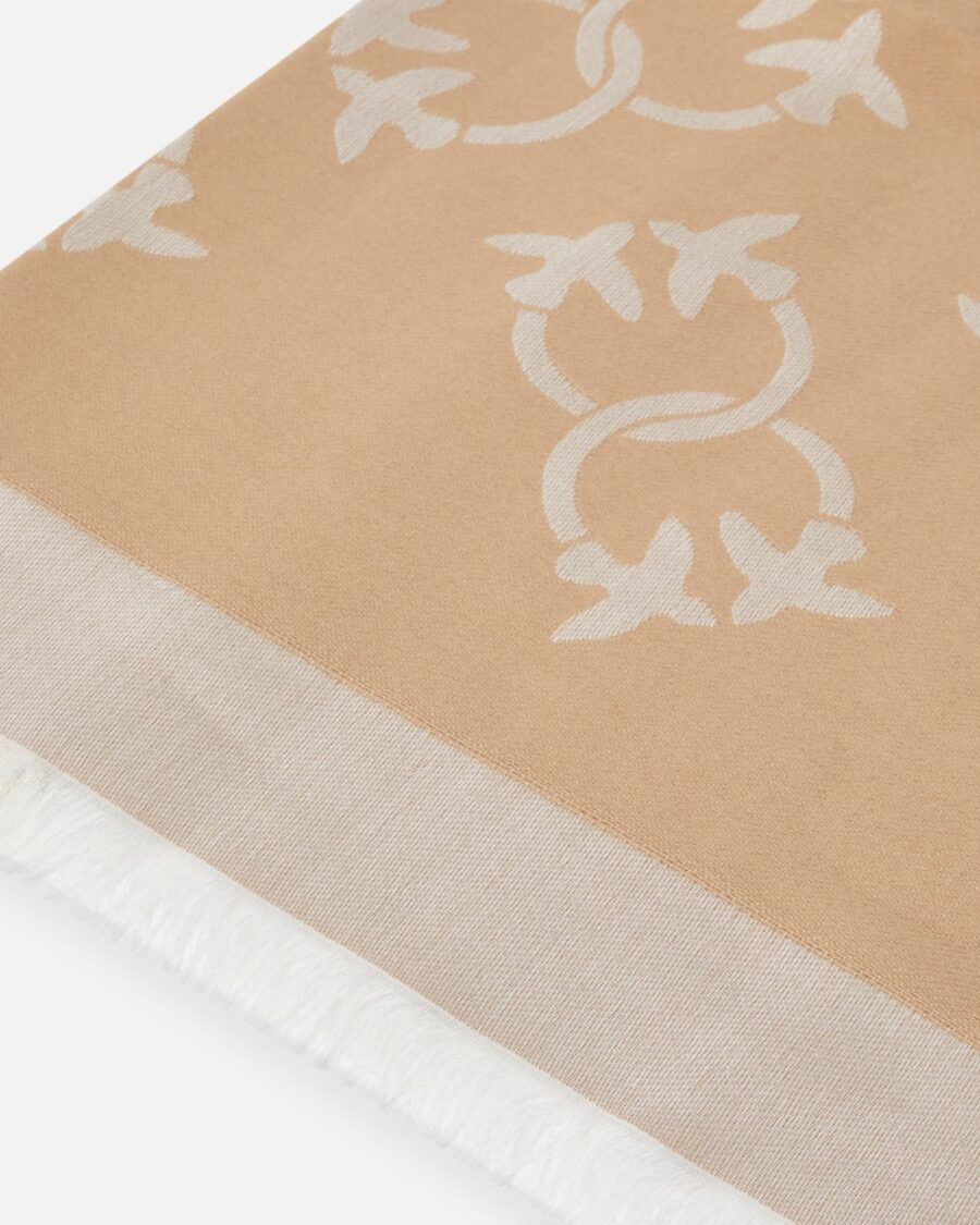 Sciarpa tessuto jacquard misto cachemire logo - immagine 3