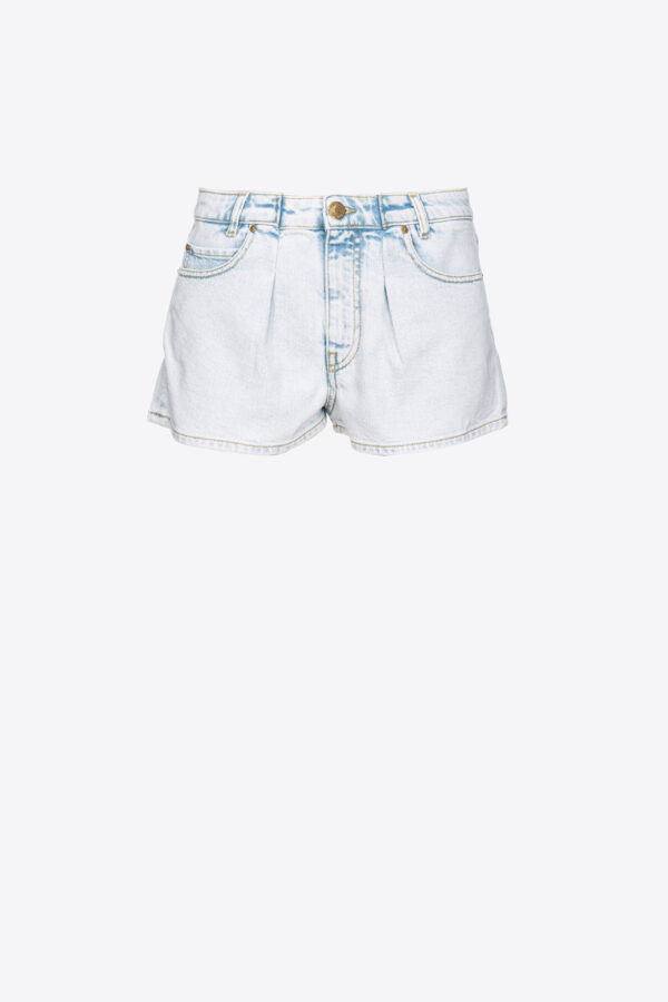 Shorts denim chiaro lavaggio moonwash