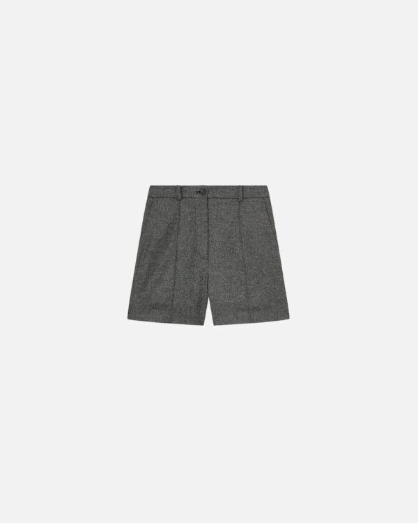 Textured tailored shorts nero e grigio