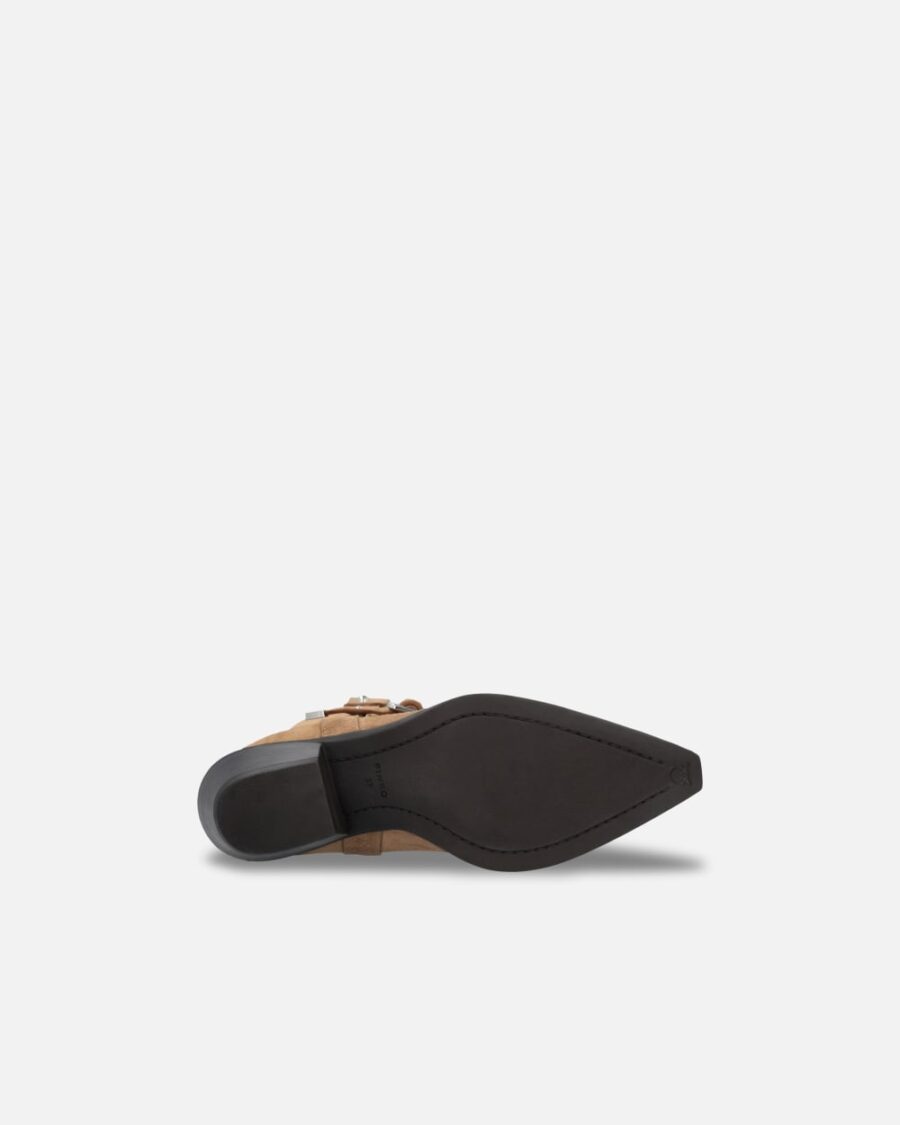 Stivaletti texani in suede con tacco - immagine 9