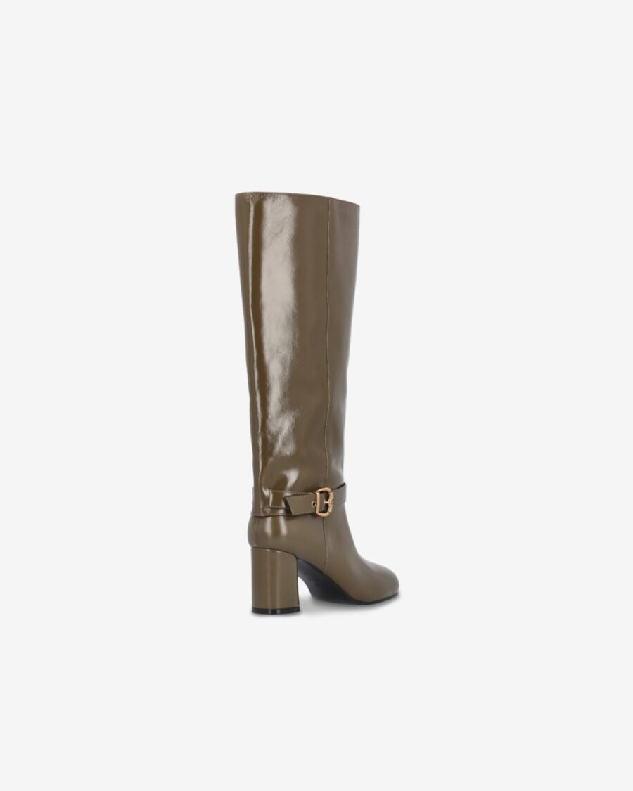 Stivali alti con tacco in nappa bright - immagine 3