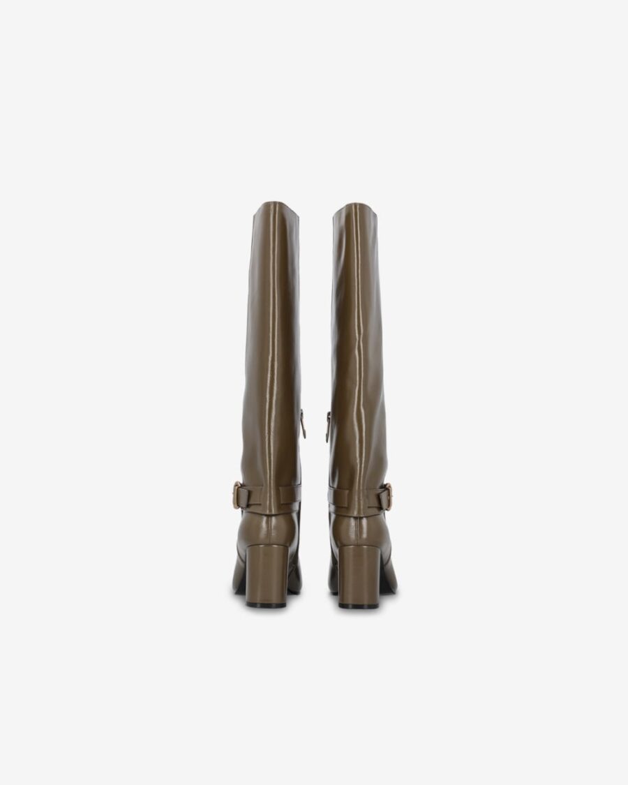 Stivali alti con tacco in nappa bright - immagine 7