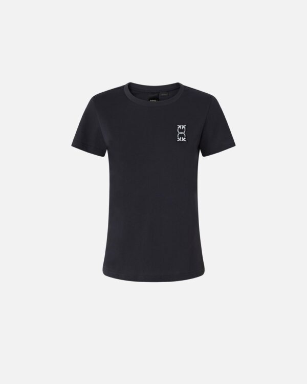 T-shirt with Monogram application blu marino cupo