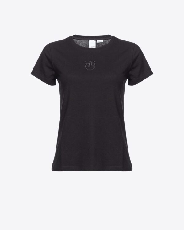Love Birds Embroidery T-shirt nero limousine