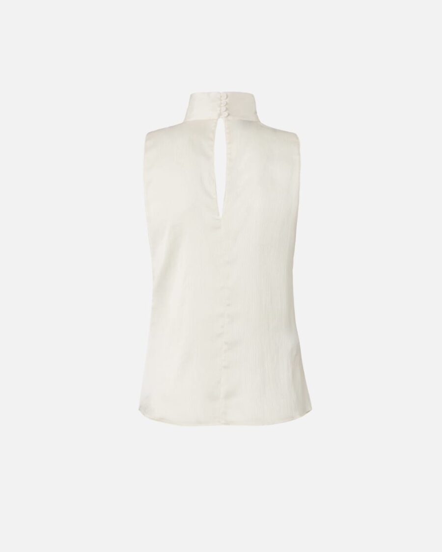 Top drappeggiato in satin increspato - immagine 2
