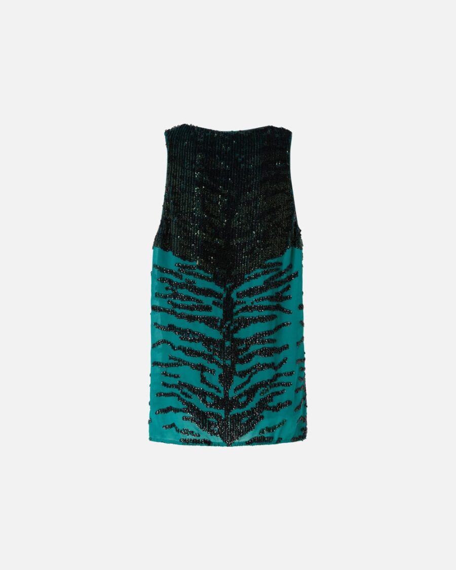 Top with zebra sequin embroidery - Image 2