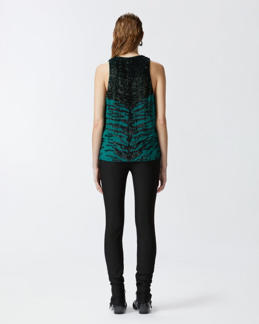 Top with zebra sequin embroidery - Image 5