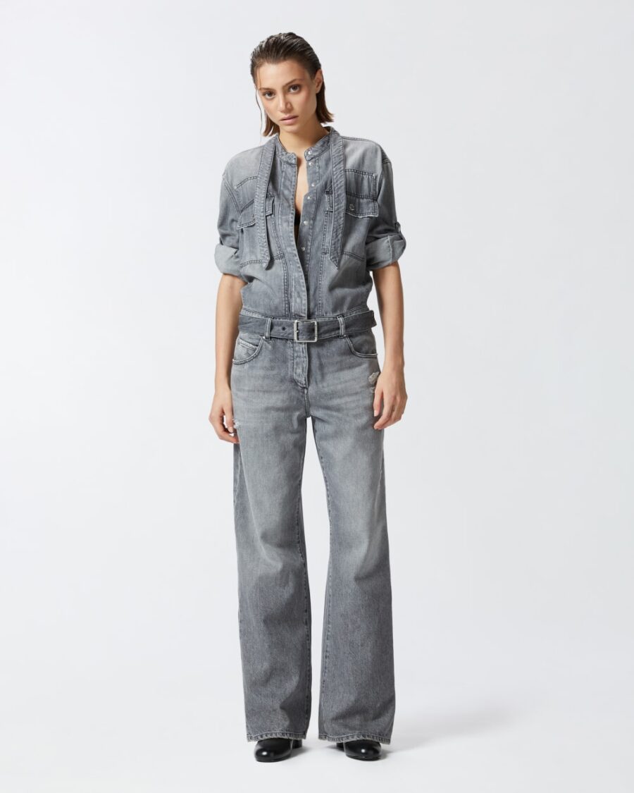 Tuta jeans grigio chiaro - immagine 4