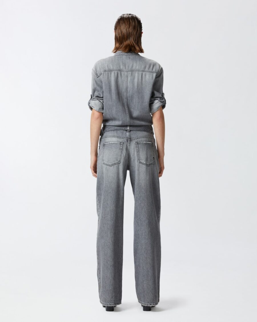 Tuta jeans grigio chiaro - immagine 5