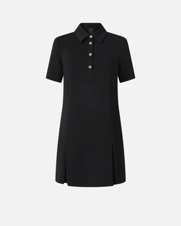 Technical cady polo dress nero limousine
